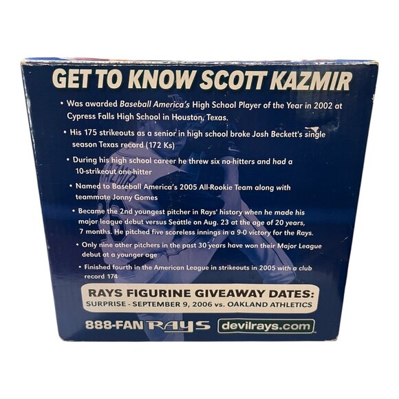 Scott Kazmir Tampa Bay Devil Rays Figurine – 2006 Checkers Giveaway – Rays vs Or - Picture 3 of 10